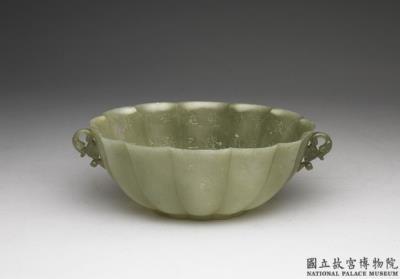 图片[2]-Jade flower-shaped bowl with two bud-shaped handles, Mughal Empire-China Archive